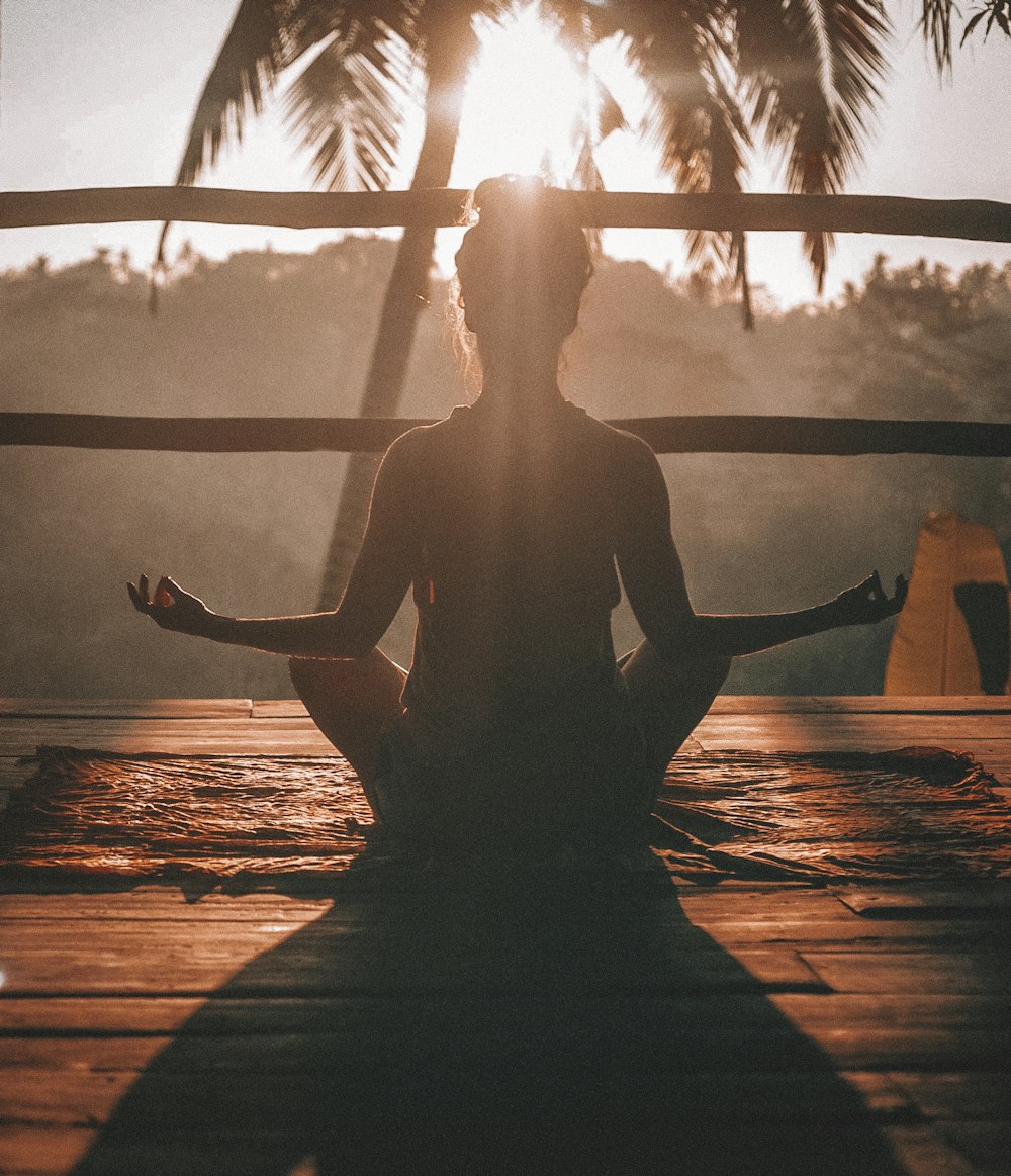 Morning meditation in Elisium forest sanctuary
